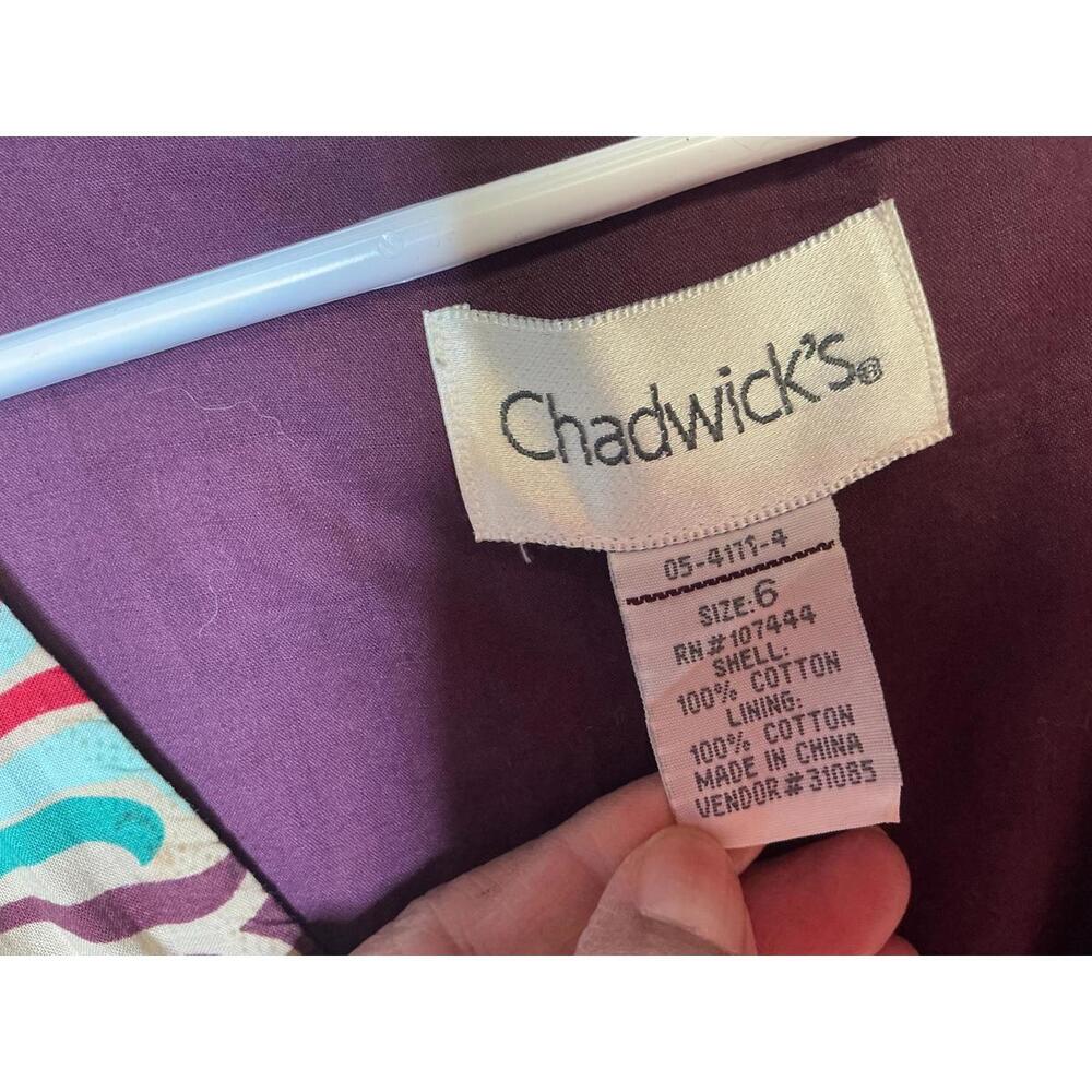 < Vintage Chadwick’s Floral Maxi Dress Size 6 > - Picture 2 of 3